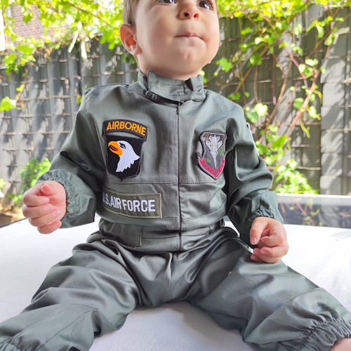 Personalized Aviator Kids Costume *Captain Pilot Helmet *Toddler Pilot Suit * Fighter Pilot Overalls * Aircraft Pilot Suit* Flight Suit Kids