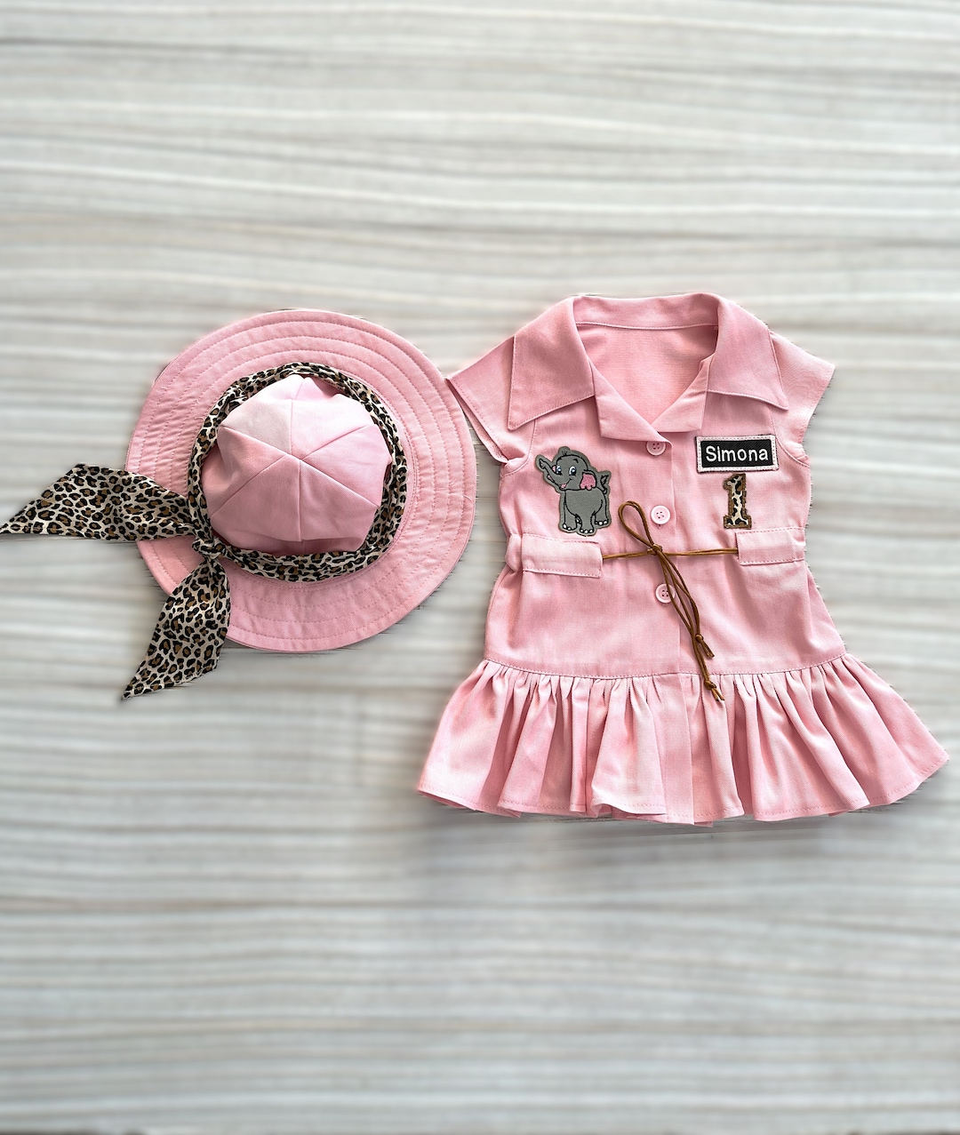 Personalized Safari Pink Dress*safari Adventure Baby Dress*toddler Pink ...