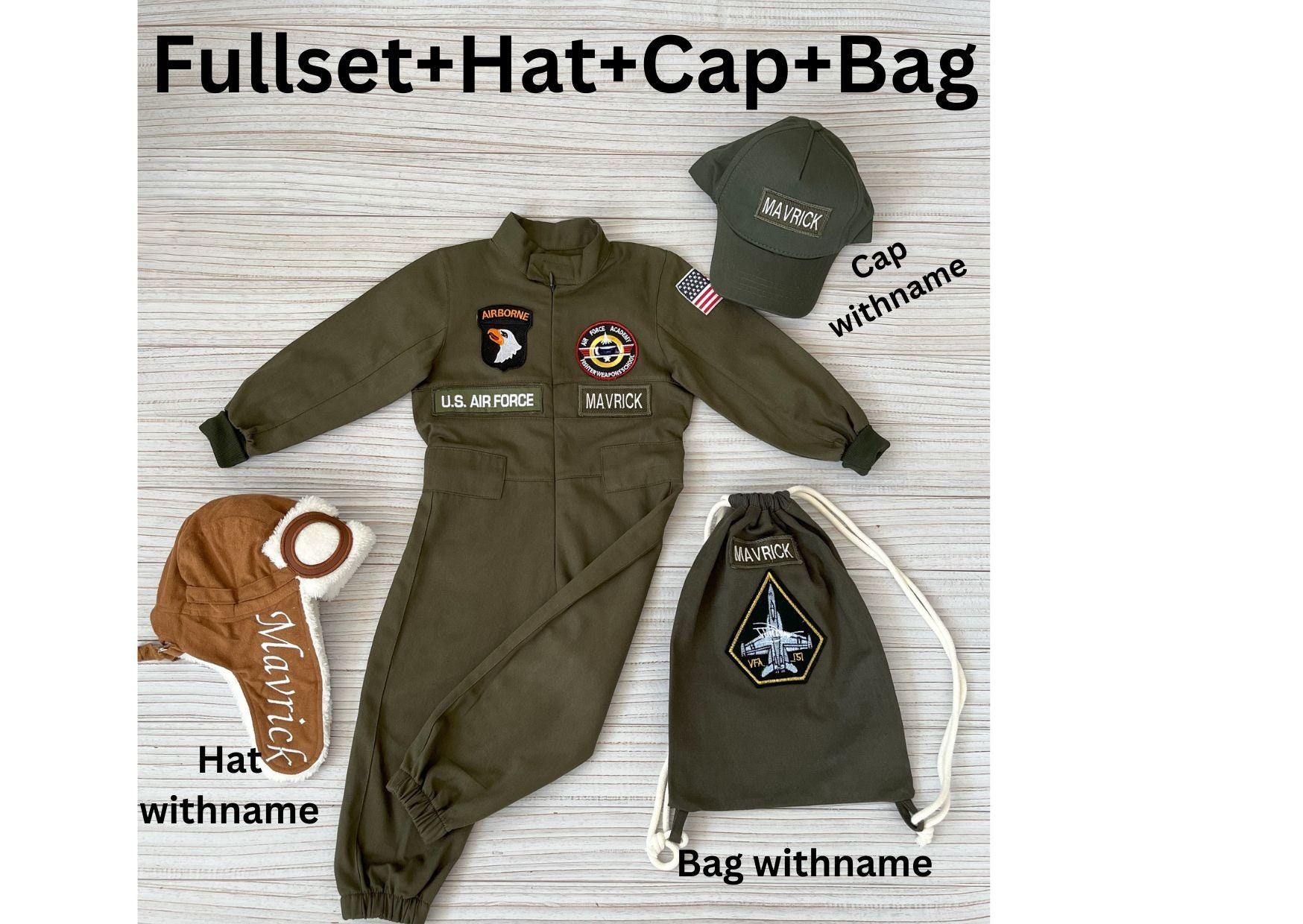 Costume Da Pilota Dell'Air Force Per Bambini - Costume Di Ruolo