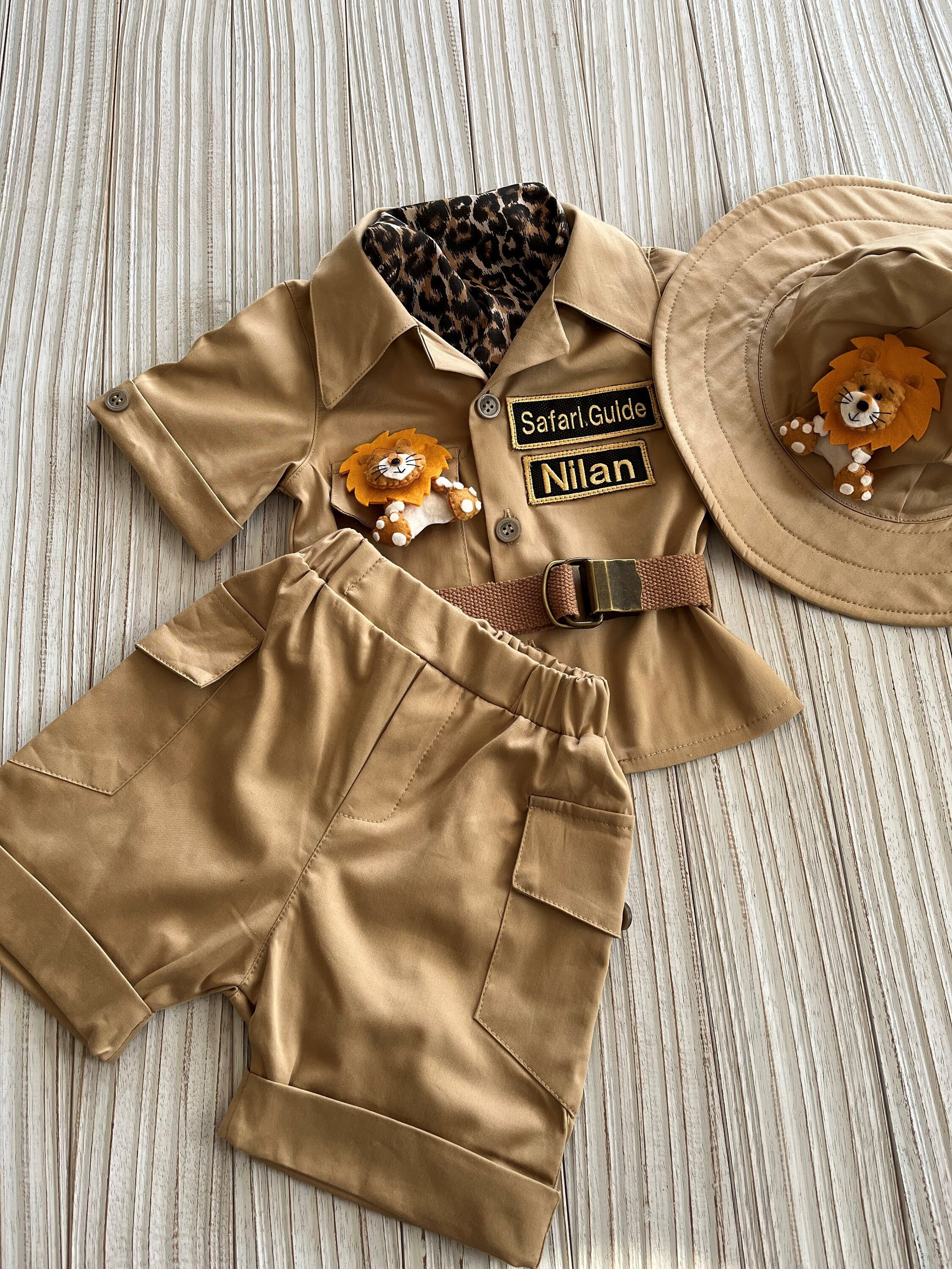 Buigen Kolibrie min Personalized African Adventure Brown Safari Kids Outfit 2 - Etsy