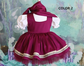 Robe de fille violette inspirée de Masha personnalisée* Costume de fille du 1er anniversaire* Cadeau d’anniversaire pour enfants* Séance photo du 1er anniversaire *Robe du 2e anniversaire