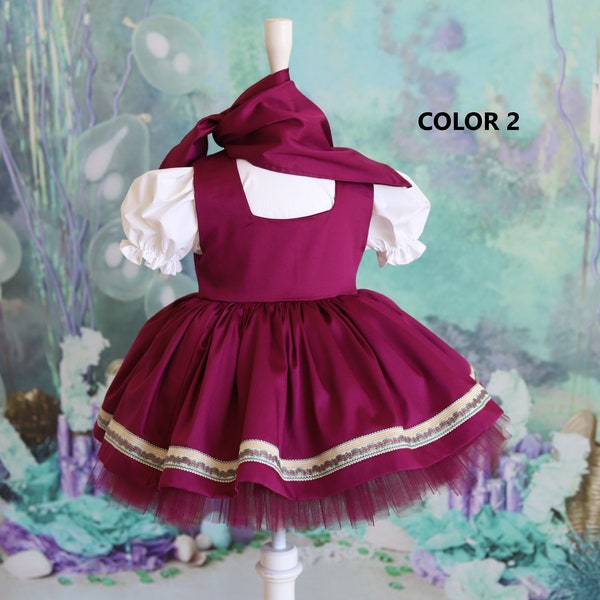 Vestido personalizado de niña púrpura inspirado en Masha* 1er disfraz de cumpleañera* Regalo de cumpleaños para niños* 1ª sesión de fotos de cumpleaños *2º vestido de cumpleaños