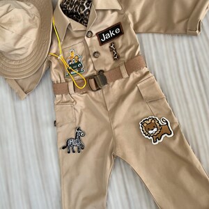 2-Piece Newborn Adorable Safari Theme Jumpsuit + Hat for Baby Girl