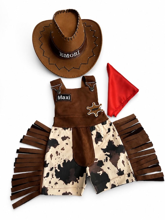 Personalized Baby Cowboy Brown Western outfit*Toddler Brown Wild west suit*kids Rodeo Costume*1st Birthday outfit*Cowboy pants for baby*
