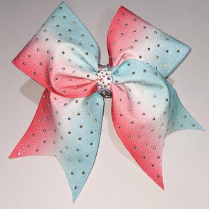 Pink white blue with rhinestones