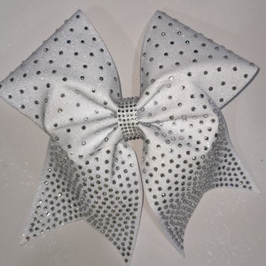 White w/crystal rhinestones/ blue rhinestones