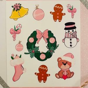 Sticker sheet Christmas, Christmas stickers, Christmas stickers, X-Mas stickers, Christmas stickers, Christmas sticker sheet