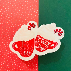 Adesivo Giorni accoglienti, Adesivo Cioccolata calda, Adesivo Sogno di cioccolata calda, Adesivo HO HO, Adesivo Natale, Adesivo diario, Adesivo Planner