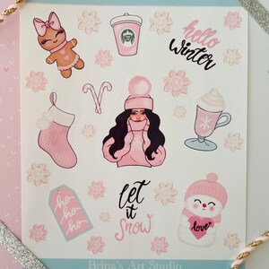 Sticker sheet hello winter, Sticker sheet cozy Winter days, Sticker sheet for journaling, Sticker sheet for scrapbooking
