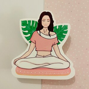 Adesivi per meditazione, adesivi per consapevolezza, adesivi per sessioni di yoga, adesivi per diario, adesivi per scrapbooking, adesivi per pianificatore, adesivi regalo