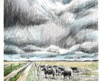 Original 11x15” watercolor and pencil painting. Martha’s Vineyard 1