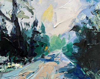 Original 11x14” acrylic painting on stretched canvas. Chablis on Glenwood Ave.