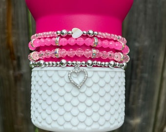 Jar of Hearts Cup Bracelets. Tumbler Boot Topper Cup Accessories.