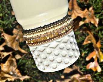 Fall Refresh Cup Bracelets Tumbler Boot Topper Cup Accessories. Neutral colors designed to match a variety of cup colors.