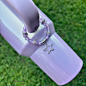 Olivia Star Cup Handle Charm. Cup Accessories.