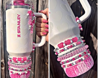 Frost Lovely Accessories. Tumbler Cup Bracelets. Magnetic Handle charm. Straw topper.  Each Sold Separately.