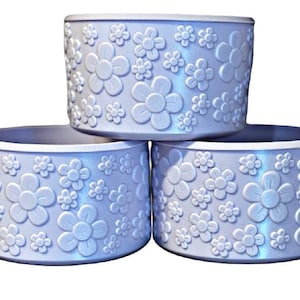 Lilac Shimmer Flower texture silicone boot. Cup Accessories. Spring boot.
