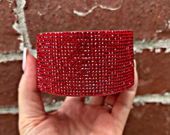 Red Bling Rhinestone silicone boot. Cup Accessories. Read description before purchasing.