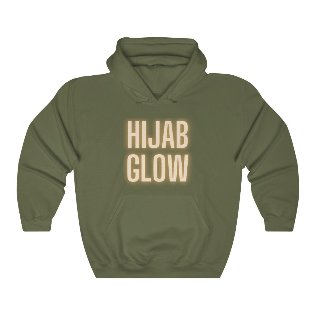 Hijab Glow, Hooded Sweatshirt V2.0, Muslim hijab, Muslim Woman, Hijabi Gift, Eid Gift, Islam shirt, Hijab Proud, Hijab Hoodie, Islam Hoodie