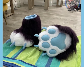 Custom Fursuit Feet Paws Plantigrade / Indoor and Outdoor Fursona Cosplay Costume
