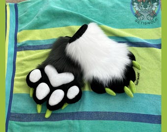 Custom Fursuit Paws / 4 Finger Puffy Cosplay Fursona Costume
