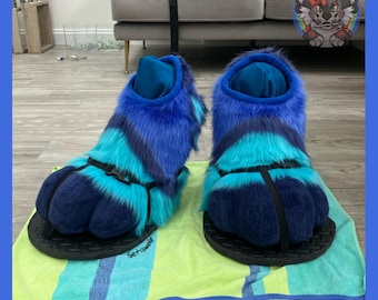 Custom Fursuit Sandals for Feet Paws / Cosplay Costume Fursona Shoes