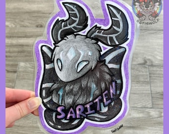 Insignia de traje de furry tradicional por encargo / Personaje Fursona personalizado, arte mural a lápiz y acuarela
