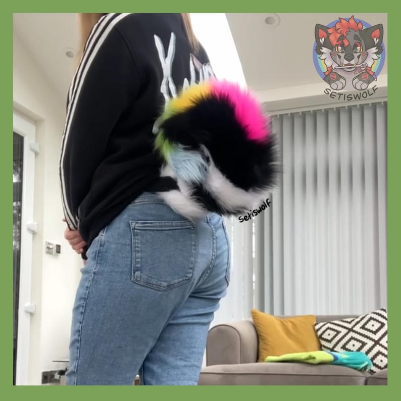 Custom Fursuit Tail Commission / Waggy Super Motion Cosplay Fursona Costume image 1