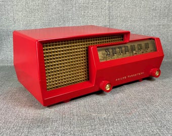 VRS0585 1953 Philco Radio Model 53-563. "The Split Level". Restored and Working! FREE Shipping!  Mid Century Radio Antique Radio