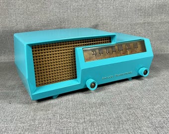 VRS0653 1953 Philco Radio Model 53-563. "The Split Level". Restored and Working! FREE Shipping!  Mid Century Radio Antique Radio