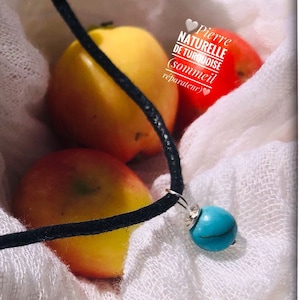 Adjustable choker necklace pendant necklace pretty pearl blue turquoise stone: minimalist gift for women girl friend