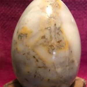 Italian White  Black and Yellow Marble Egg
