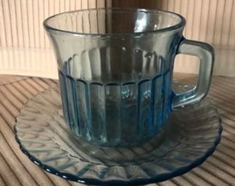 Fortecrisa Mexico Ice Blue Arctic cup and saucer