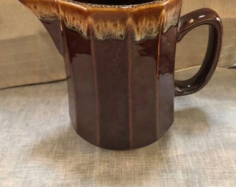 Vintage Brown drip glazed pitcher