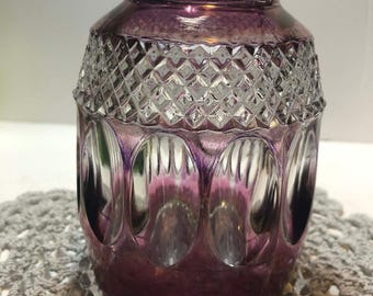 Purple Clear to Cut vintage fairy lamp top w candlewick plate