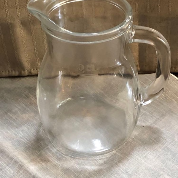 Vintage glass creamer pitcher Italy