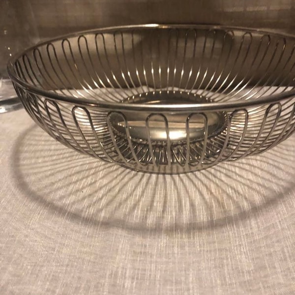 Vintage Godinger Silver Plated wire bowl bread basket