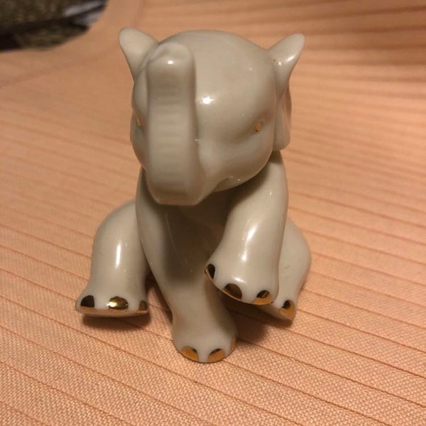 Lenox Bone China Elephant figurine w gold trim