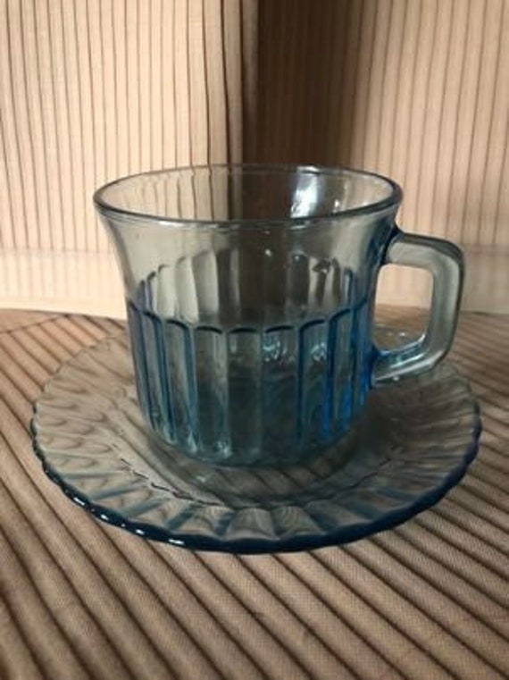 Fortecrisa Mexico Ice Blue Arctic Cup and Saucer 