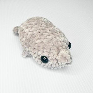 Crochet Baby Manatee Stuffed Animal | Cute Sea Animal Plushy | Gift for Kids | Backpack Buddy | Mini Sea Animal Keychain | Stocking Stuffer