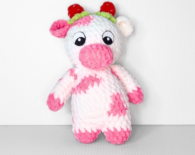 Cute and Quirky Crochet Strawberry Cow - A Must-Have for Anyone Who Loves All Things Cow!