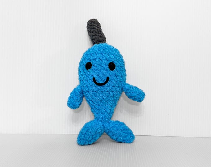 Adorable Crochet Narwhal Doll from Elf Movie - Holiday Décor & Gift for All Ages