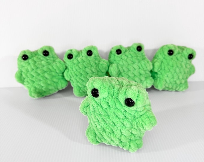 Unique Gift for Kids - Handmade Crochet Frog Plushy - Boys and Girls