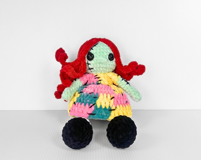 Crochet Sally Doll Handmade for Halloween and Christmas Fans