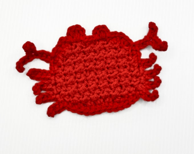 Ocean-themed Crochet Coasters: Starfish, Crab, Jellyfish, and Whale - Conveniently Machine Washable and Dryer Friendly