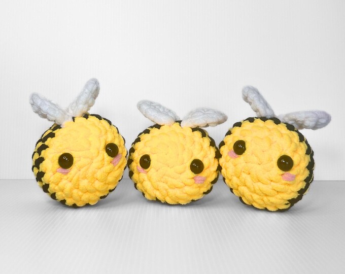 Handmade Crochet Bumble Bee Plushie – Cute Mini Bee Stuffed Toy, Bee Lover Gift