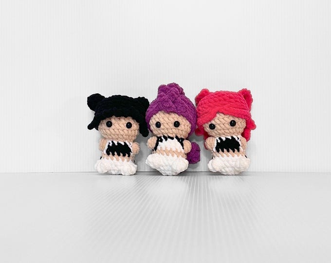 Handcrafted Crochet KPop Demon Hunter Keychains - Perfect Gift!