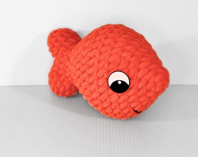 Handmade Goldfish Plush Toy - Adorable Kids Gift & Ocean Decor
