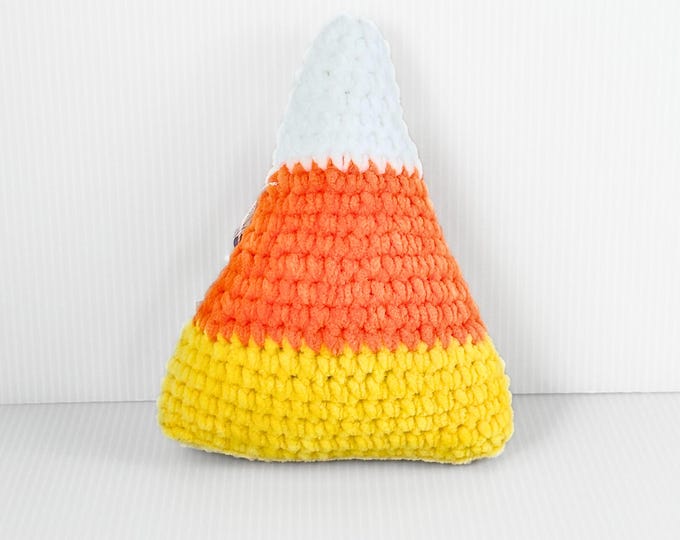Candy Corn Halloween Décor - Adorable Crocheted Stuffed Animal Toy