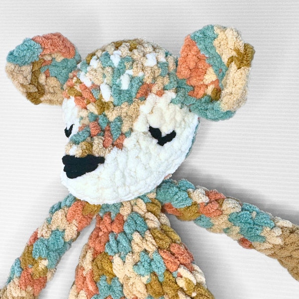 Crochet Muted Multi Color Deer Lovey - Adorable Baby Shower Gift